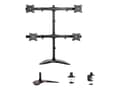 Miniatyrbilde 3 av 5: Neomounts NM-D335D4 - Stativ - full bevegelse - for 4 LCD-skjermer - svart - skjermstørrelse: 10"-27" - skrivebordsstativ, klemmemonterbar, malje, sk