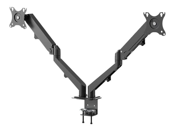 Neomounts DS70-700BL2 - Monteringssats (bordsmontering) - justerbar dubbelarm med full rörelse - för 2 LCD-skärmar - svart - skärmstorlek: 17"-27" -
