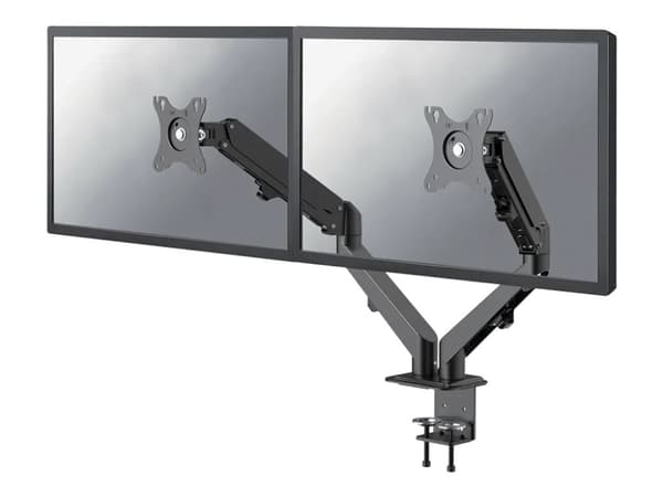 Neomounts DS70-700BL2 - Monteringssats (bordsmontering) - justerbar dubbelarm med full rörelse - för 2 LCD-skärmar - svart - skärmstorlek: 17"-27" - Svart