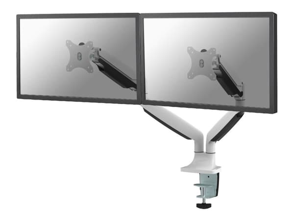 Neomounts NM-D750D - Monteringssett - full bevegelse - for 2 LCD-skjermer - hvit - skjermstørrelse: 10"-32" - klemmemonterbar, malje, skrivebordsmont