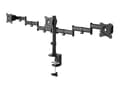 Miniatyrbild 4 av 5: Neomounts NM-D135D3 - Monteringssats - fullständig rörelse - för 3 LCD-bildskärmar - svart - skärmstorlek: 10"-27" - klämma, monterbar, skyddshylsa,