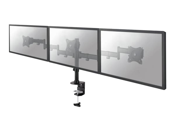 Neomounts NM-D135D3 - Monteringssats - fullständig rörelse - för 3 LCD-bildskärmar - svart - skärmstorlek: 10"-27" - klämma, monterbar, skyddshylsa,