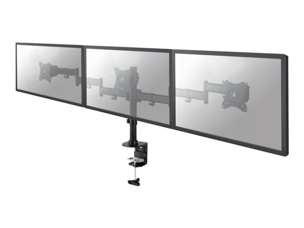 Neomounts NM-D135D3 - Monteringssats - fullständig rörelse - för 3 LCD-bildskärmar - svart - skärmstorlek: 10"-27" - klämma, monterbar, skyddshylsa,