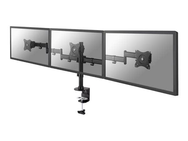 Neomounts NM-D135D3 - Monteringssats - fullständig rörelse - för 3 LCD-bildskärmar - svart - skärmstorlek: 10"-27" - klämma, monterbar, skyddshylsa, Svart