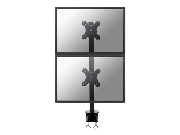 Neomounts FPMA-D700DV - Monteringssats - fullständig rörelse - för 2 LCD-bildskärmar - svart - skärmstorlek: 10"-27" - klämma, monterbar, disk-monter