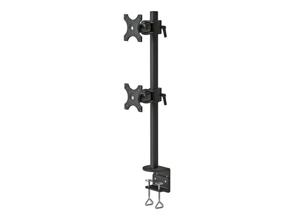 Neomounts FPMA-D700DV - Monteringssats - fullständig rörelse - för 2 LCD-bildskärmar - svart - skärmstorlek: 10"-27" - klämma, monterbar, disk-monter Svart