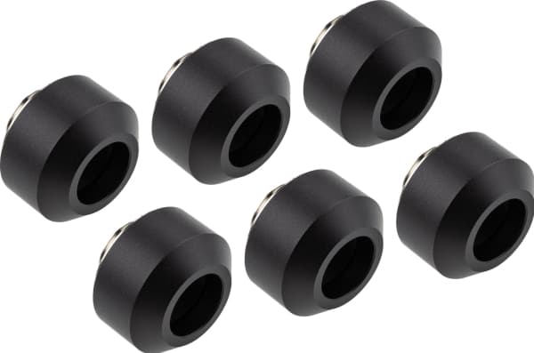 Optimus Hardtube Fitting, 12 mm, 6-pack med verktyg - svart
