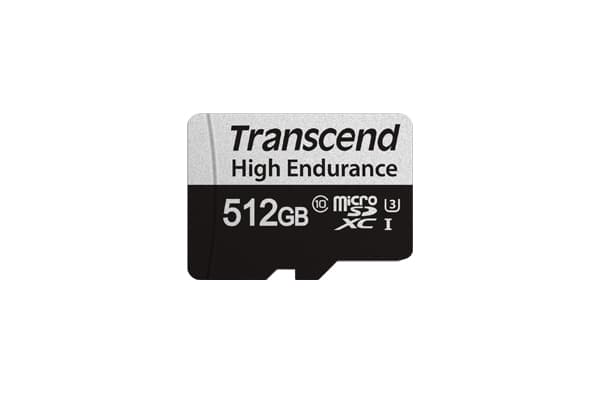 Transcend USD350V - Flashminnekort (microSDXC til SD-adapter inkludert) - 512 GB - UHS-I U3 / Class10 - microSDXC UHS-I