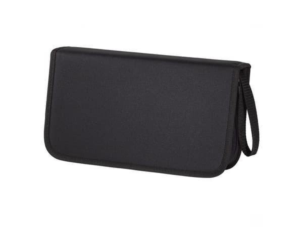 Hama CD/DVD Nylon Wallet 104 - Lomme for CD/DVD-plater - 104 plater - 600D nylon - svart, blå