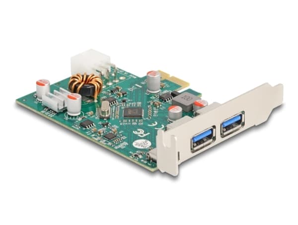 DeLOCK 90229, PCIe, USB 3.2 Gen 1 (3.1 Gen 1), USB Type-C, PCIe 2.0, Grønn, 5 Gbit/s, 1 stk