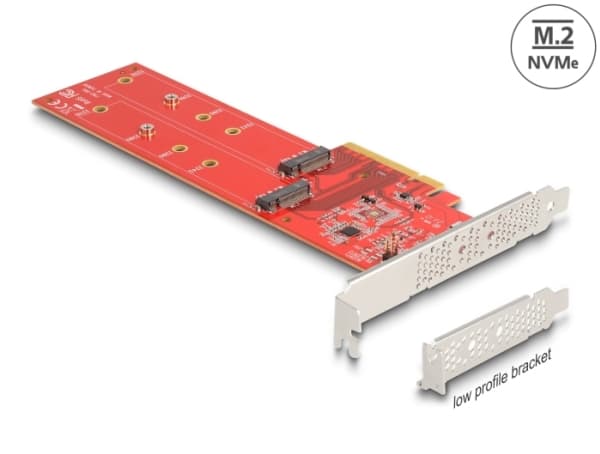 Delock - Gränssnittsadapter - M.2 - M.2 NVMe Card - låg profil - PCIe 4.0 x8
