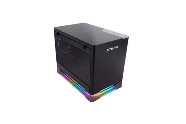 IN WIN A1 Prime - Mini-ITX-tårn - sidepanel med vindu (herdet glass) 750 watt (ATX12V 2.52/ PS/2) - svart - USB/lyd