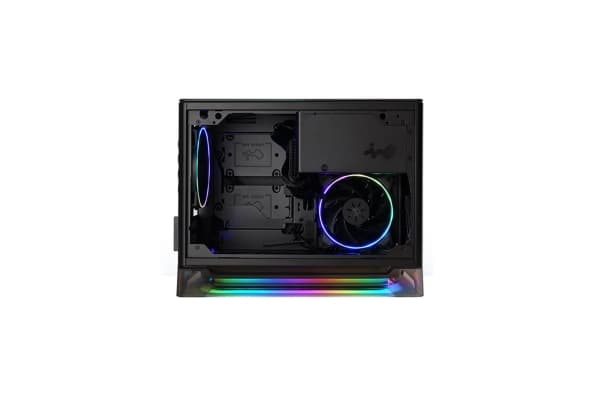 IN WIN A1 Prime - Mini-ITX-tårn - sidepanel med vindu (herdet glass) 750 watt (ATX12V 2.52/ PS/2) - svart - USB/lyd