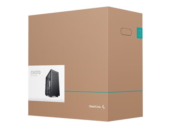 DeepCool CH370, Mini Tower, PC, Musta, mikro ATX, Mini-ITX, ABS, Terästä, Karkaistu lasi, Multi