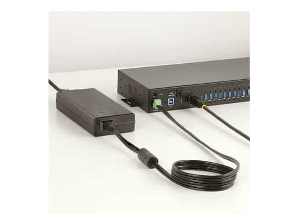 StarTech.com 160W Universal DC Power Adapter (24V/6.6A), 2-Wire Cord and 2/3-Pin Terminal Blocks, 100-240V AC/DC External Power Supply for Industrial