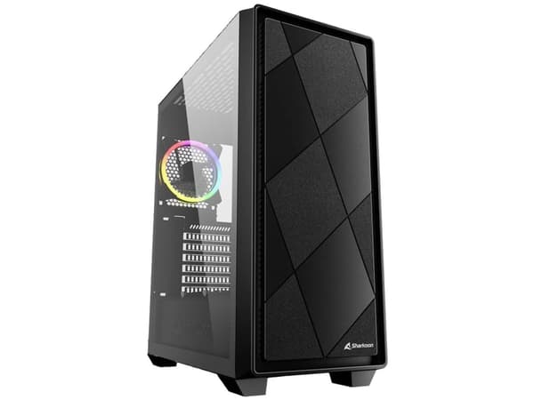 Sharkoon VS8 - - sidepanel med vindu (herdet glass) - USB/lyd