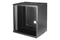 Miniatyrbild 2 av 5: Digitus SOHO PRO Series - Rack skåp - väggmontering - RAL 9005, svart - 12U - 19"
