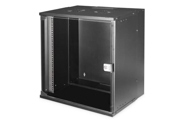 Digitus SOHO PRO Series - Rack skåp - väggmontering - RAL 9005, svart - 12U - 19"