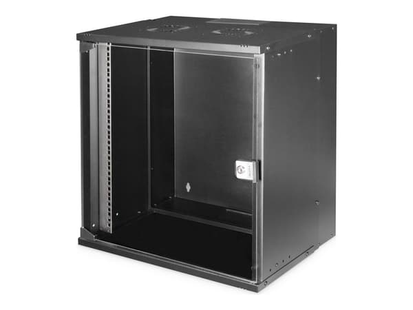 Digitus SOHO PRO Series - Rack skåp - väggmontering - RAL 9005, svart - 12U - 19"