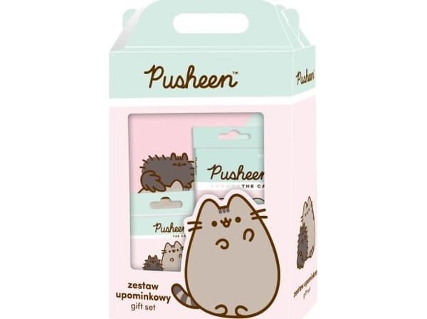 Pusheen minttu lahjasetti koulutarvikkeilla