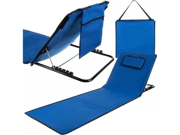 Strandmatte med ryggstøtte + Trizand 23617 pute