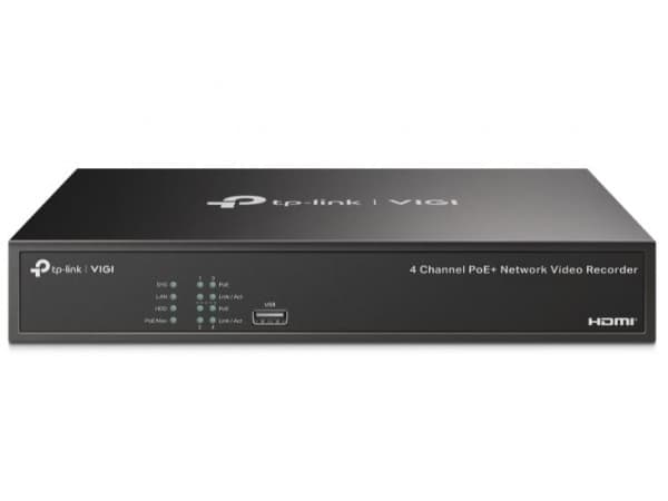TP-LINK | netværksvideooptager | VIGI NVR1004H | 1 | 4 kanaler