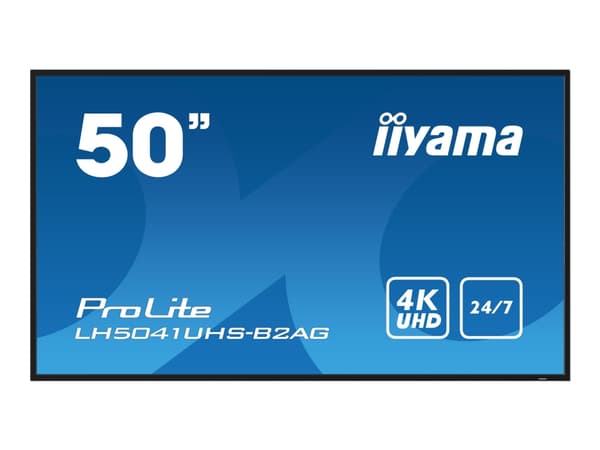iiyama ProLite LH5041UHS-B2AG - 50" Diagonalklasse LED-bakgrunnsbelyst LCD-skjerm - intelligent skilting - med innebygd SoC-mediespiller - 4K UHD (21 Sort