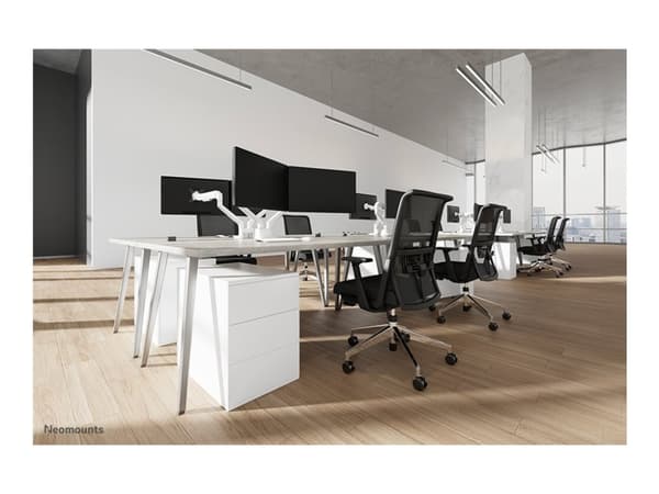 Neomounts NEXT Slim DS70-250WH2 - Monteringssats (vridbar arm) - fullständig rörelse - för 2 monitorer - aluminium - vit - skärmstorlek: 17"-32" - di