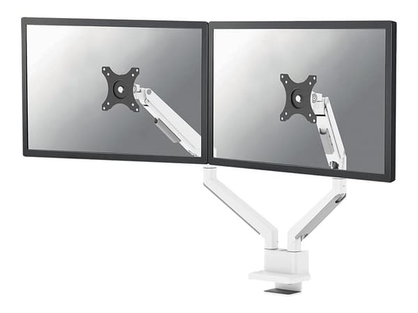 Neomounts NEXT Slim DS70-250WH2 - Monteringssats (vridbar arm) - fullständig rörelse - för 2 monitorer - aluminium - vit - skärmstorlek: 17"-32" - di Vit