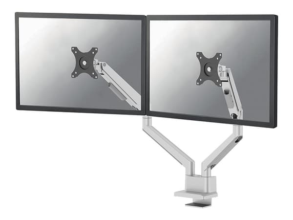Neomounts NEXT Slim DS70-250SL2 - Monteringssett (leddarm) - full bevegelse - for 2 skjermer - aluminium - sølv - skjermstørrelse: 17"-32" - skrivebo Sølv