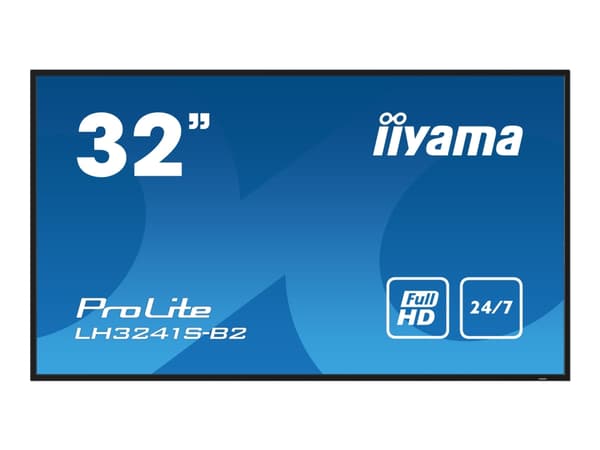 iiyama ProLite LH3241S-B2 - 32" Diagonalklasse (31.5" synlig) LED-bakgrunnsbelyst LCD-skjerm - intelligent skilting - med innebygd SoC-mediespiller - Sort