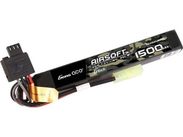 Akumulator Gens ace G-Tech 25C 1500mAh 2S1P 7.4V Airsoft Gun z konektorem mini Tamiya Plug