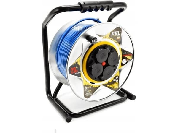 HAEVY LINE 3x 1.5 Spezialtrommel Verlengerungskabel KEL PB-HEAVY/D/K//3X1.5/H07BQ-F-blå / Kabellengde [m]: 20 / Kabeldurchmesser [mm2]: 1.5 / Maksima