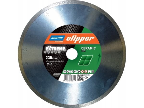 Norton Diamond cutting disc 250x25.4mm Norton Extreme Ceramic Soft H9