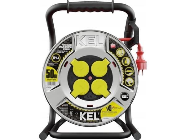 Kabel zasilający KEL HAEVY LINE 3x 2.5 special drum extension cable KEL PB-HEAVY/D/K/3X2.5/H05RR-F-black / Cable length [m]: 50 / Cable diameter [mm2