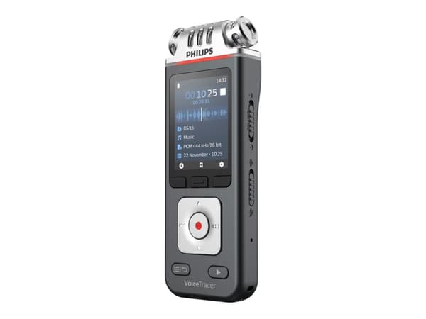 Philips Voice Tracer DVT8110/00, 36 h, Stereo (ST), MP3, PCM, WAV, 16 O, 50 - 20000 Hz, 8 - 320 Kbit/s