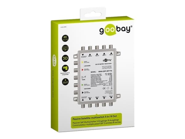 goobay MS58-22RP - Satellitt / jordsignalsmultisvitsj - sølv