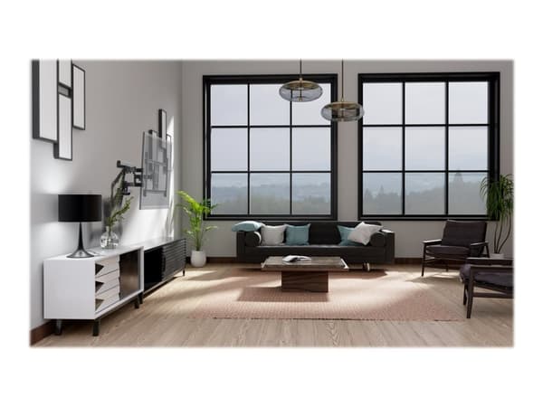 Goobay Pro Fullmotion XL - Konsol - fullständig rörelse - för platt panel - stål - svart - skärmstorlek: 43"-100" - väggmonterbar