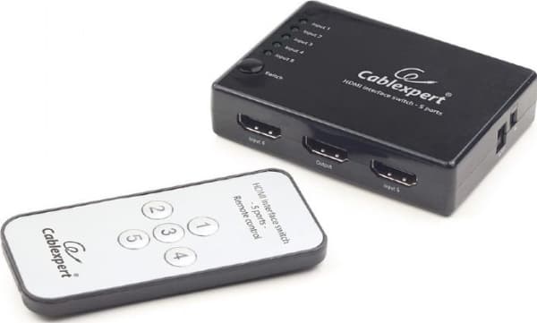 Cablexpert DSW-HDMI-53 - Video-/ljudomkopplare - 5 x HDMI - skrivbordsmodell