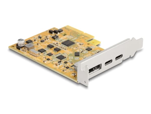 Delock - USB-adapter - PCIe 3.0 x4 låg profil - USB 3.2 Gen 2 x 2 + DisplayPort x 1