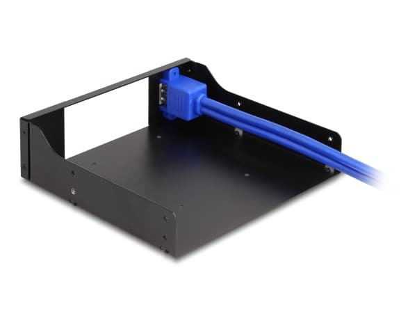 Delock - Lagermottaksramme (brønn) - 5.25", metal, for slim bay mobile rack, USB 5 Gbps hub - svart