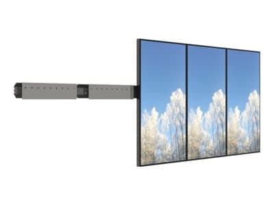 HI-ND VIDEO ROW - Monteringssats (väggfäste) - för 1x6 videovägg - stående - skärmstorlek: 32" Grå