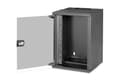 Miniatyrbild 3 av 5: Digitus SOHO PRO Series - Rack skåp - väggmontering - RAL 9005, svart - 9U - 10"