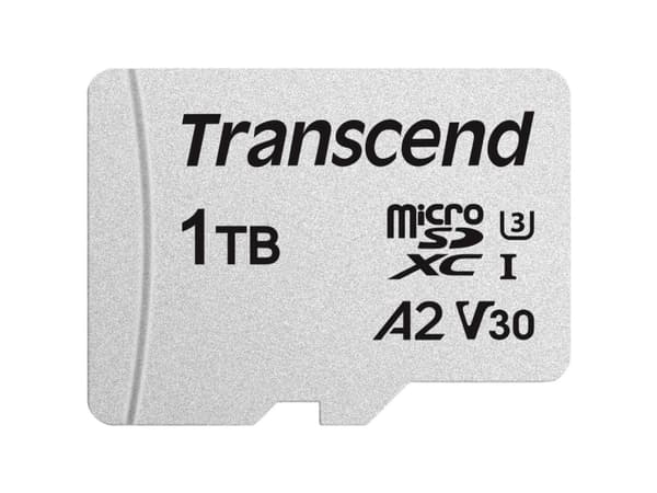 Transcend USD300S - Flash-minneskort (adapter inkluderad) - 1 TB - A2 / Video Class V30 / UHS-I U3 / Class10 - microSDXC UHS-I U3