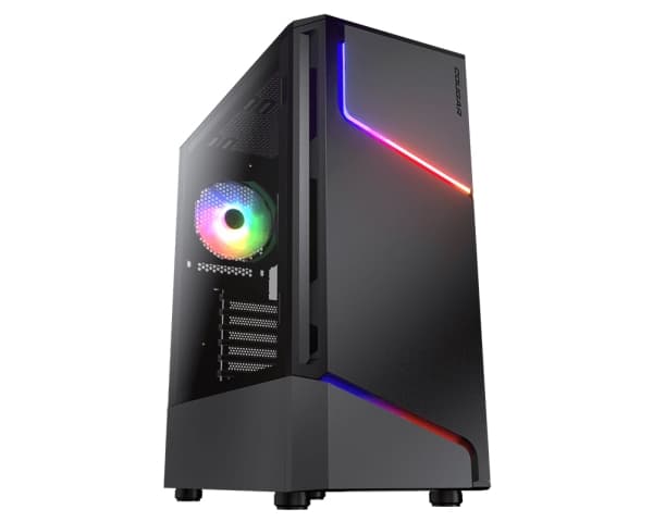 COUGAR Gaming MX360 RGB, Midi Tower, PC, Svart, ATX, micro ATX, Mini-ATX, Multi, Fall fläktar