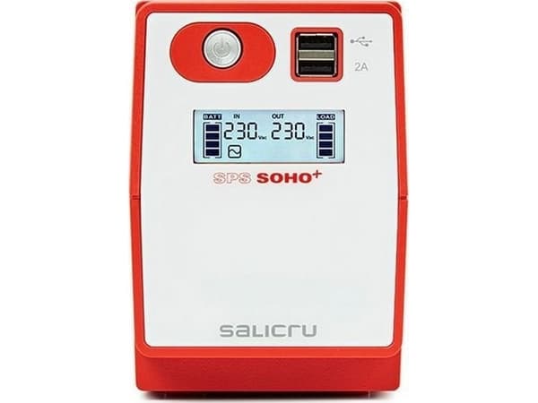 Salicru 647CA000002, Linje-Interactive, 0,65 kVA, 360 W, Pseudo sine, 162 V, 290 V Rød, Hvit