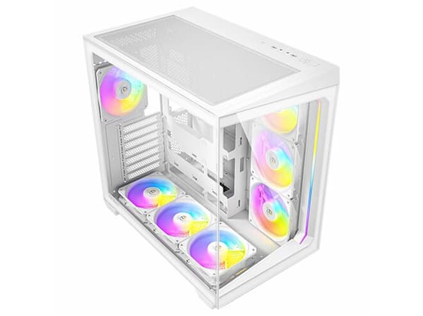 Antec C5, Midi Tower, PC, valkoinen, ATX, ITX, mikro ATX, lasi, muovi, teräs, 3x 120 mm