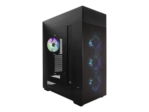IN WIN ModFree - Deluxe Edition - FT - utvidet ATX (E-ATX) - sidepanel med vindu (herdet glass) - ingen strømforsyning (ATX12V) - svart - USB/lyd