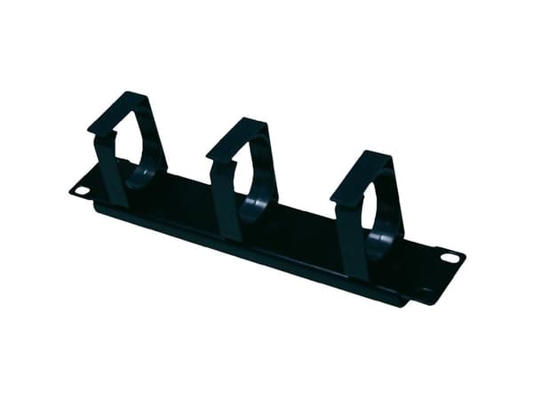 LogiLink ACT106, Kaapelin hallintapaneeli, Musta, Terästä, 1U, 25,4 cm (10"), 254 mm