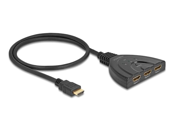 Delock - Ultra High Speed - HDMI-splitter - HDMI hunn til HDMI hann - 60 cm - svart - 8 K 60 Hz (7680 x 4320) støtte, 4 K 144 Hz (3840 x 2160) støtte
